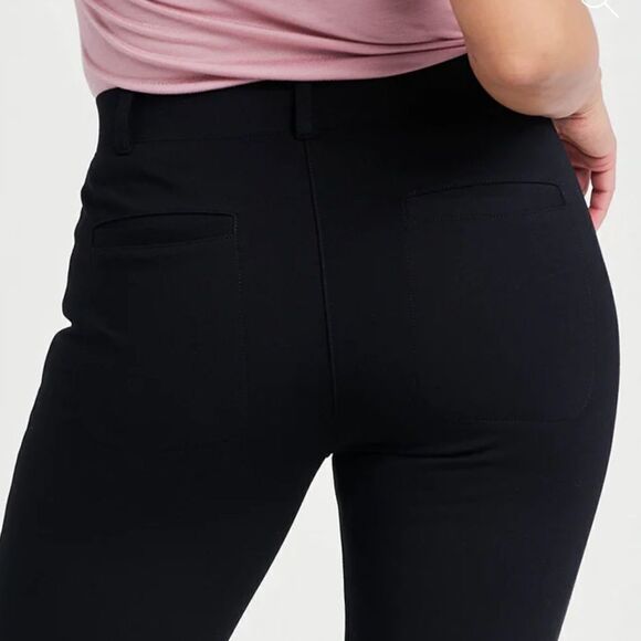 Betabrand Straight-Leg | Classic Dress Pant Yoga Pants (Black) Size Medium - Picture 5 of 10